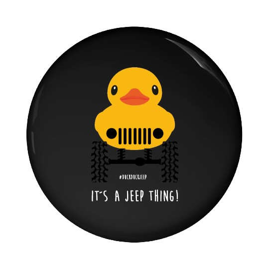 Cute Jeep Rubber duck on Offroad wheels duckduck Pin Buttons