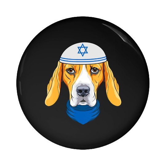 Cute Beagle Hanukkah Funny Dog Lover Jewish Gift Pin Buttons