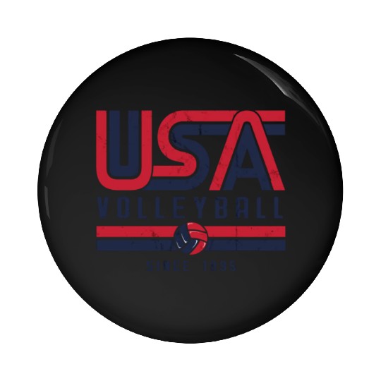 Usa Vintage Volleyball Since 1895 Graphic Design D Pin Buttons