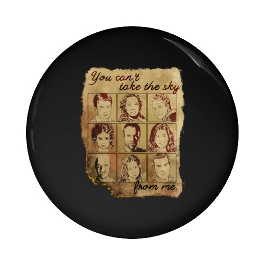 Firefly Burned Poster Pin Buttons