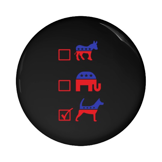 Republican Dog Voting Ballot Paper Democrat Pin Buttons
