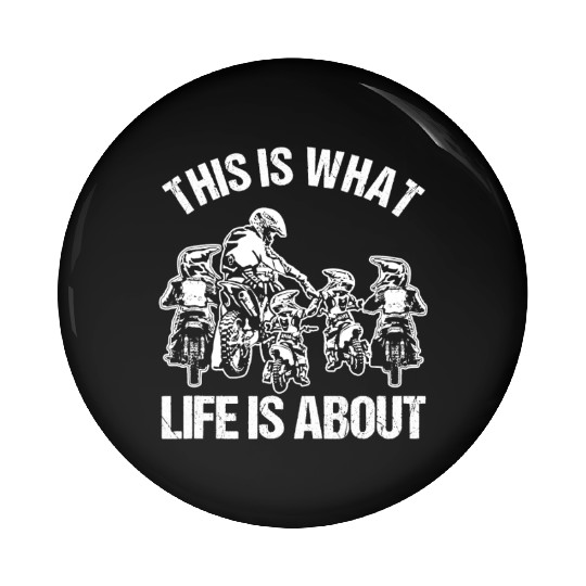 Dirt Bike Dad Motocross Father Motorcycle Son Kids Pin Buttons
