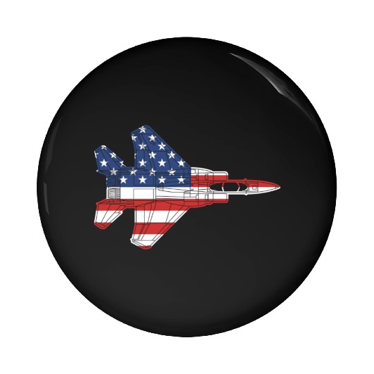 F-15 Eagle Fighter Jet Airplane American Flag F15l Pin Buttons