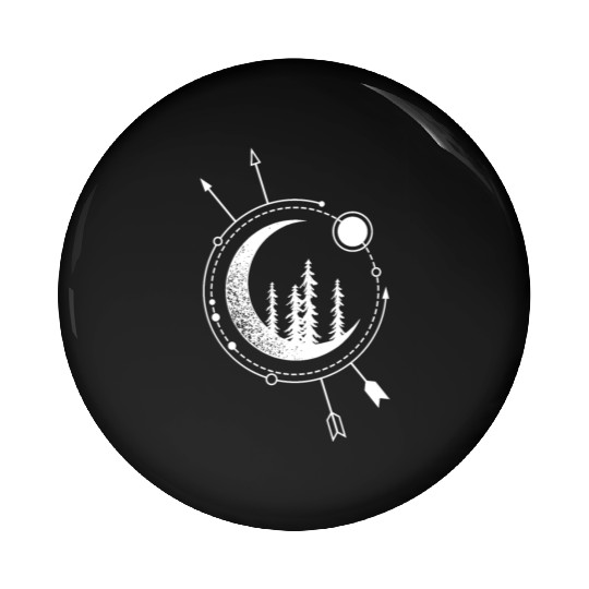 Modern Geometric Nature Forest Astronomy Bohemian Pin Buttons