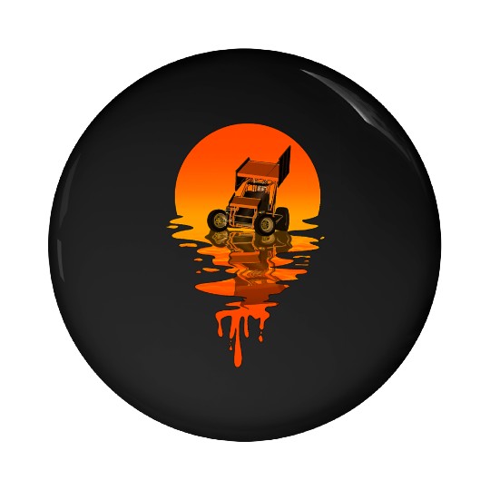 Vintage Retro Style Sprint Car Racing Pin Buttons