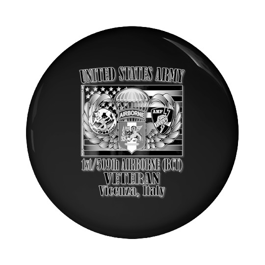 1 509th Airborne BCT Veteran Back Design Pin Buttons