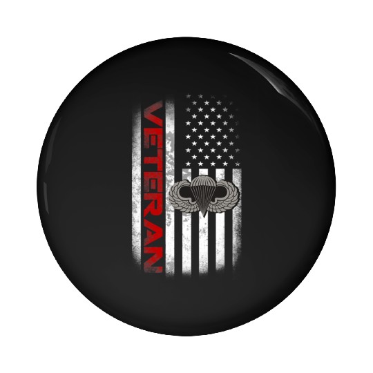 Vintage Flag US Paratrooper Airborne Division Army Pin Buttons