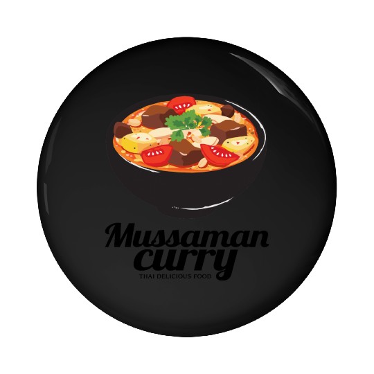 Mussaman Curry Thai Food Pin Buttons