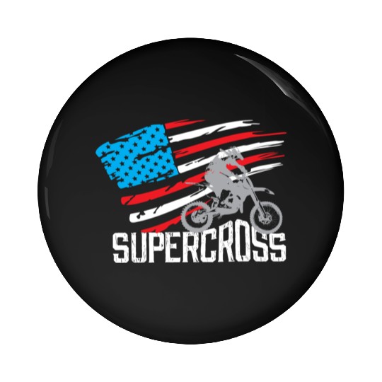 Supercross Motocross Racing Biker Pin Buttons