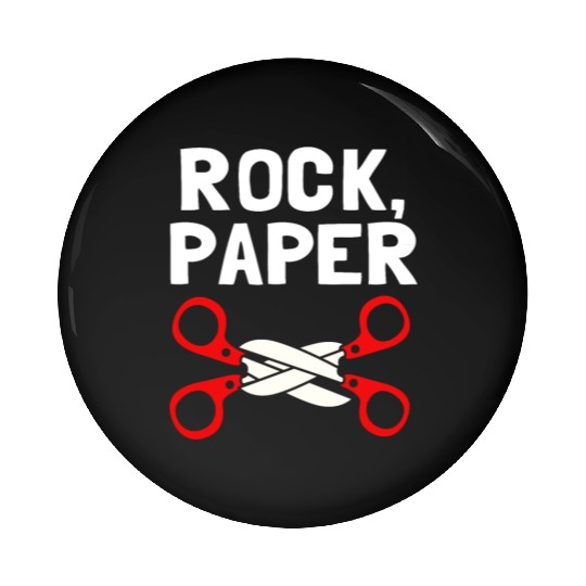 Rock Paper Scissors Lesbian LGBT LGBTQ Pin Buttons