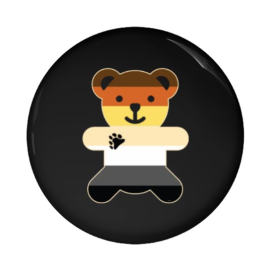 Bear Brotherhood Flag Bear Gay Pride graphic Pin Buttons