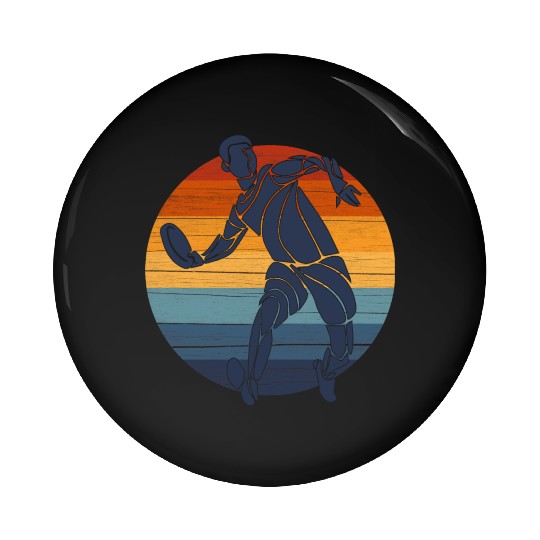 Retro Frisbee for the Ultimate Frisbee Player Pin Buttons