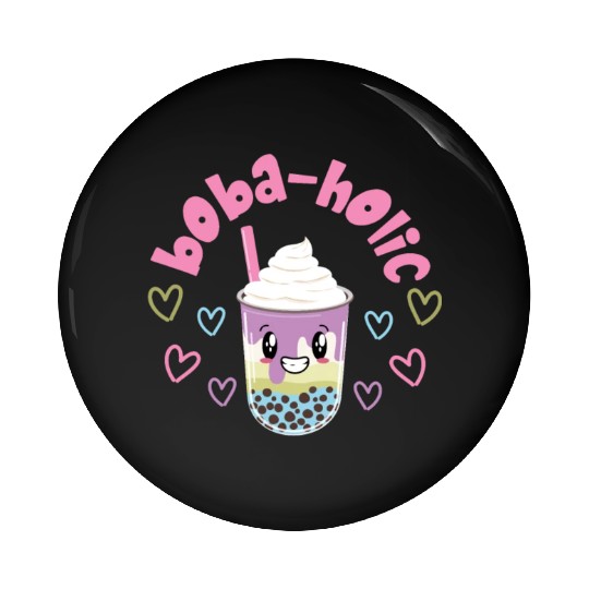 Bubble Boba Tea Pin Buttons