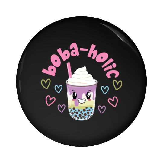 Bubble Boba Tea Pin Buttons