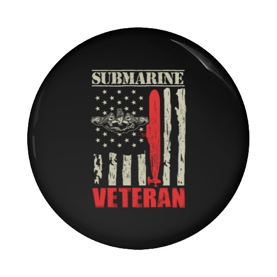 US Military Submarine Gift For A Veteran Pin Buttons