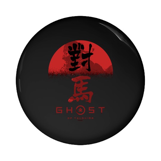 Ghost Of Tsushima Ghost In Rising Sun Pin Buttons