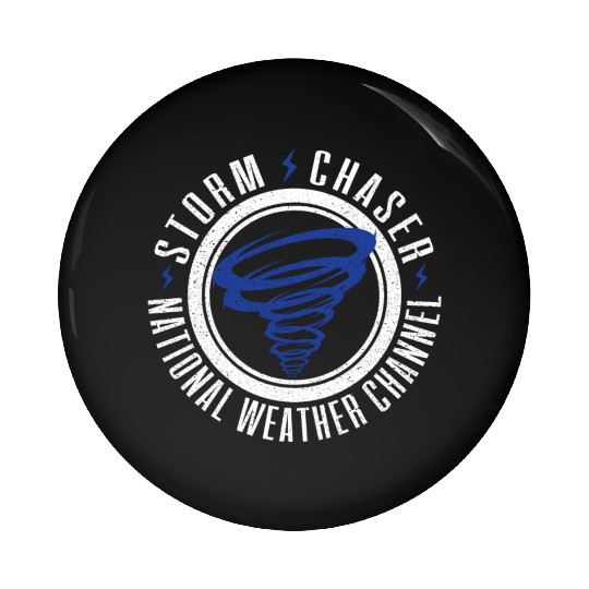 National Weather Channel Crew Funny Storm Chaser Pin Buttons