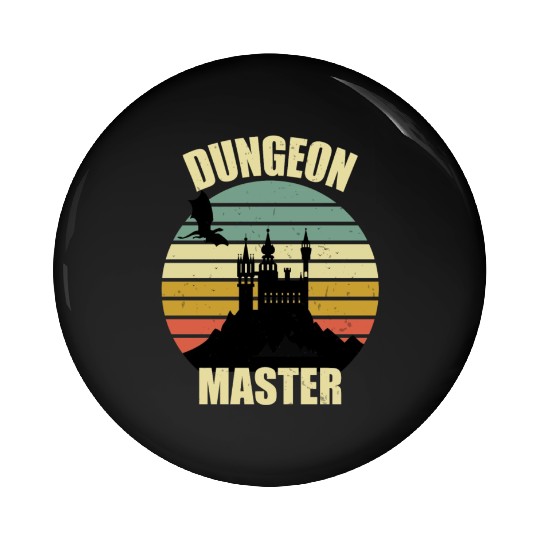 Dungeon Master - Bez I'm DM Smiles Retro Dragon Pin Buttons