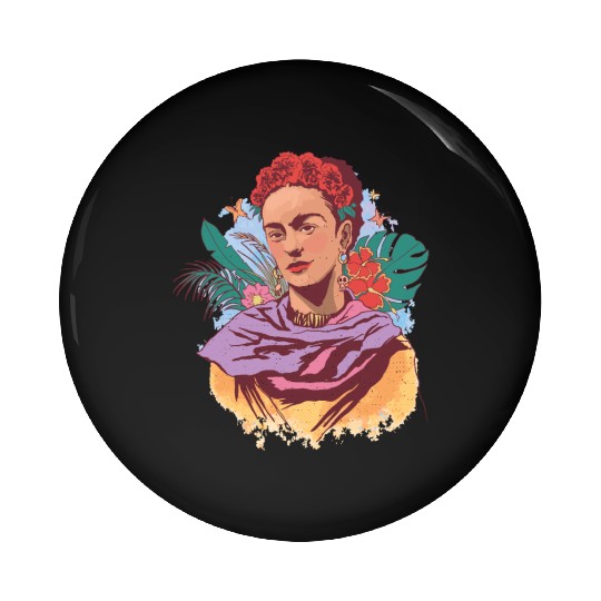 FRIDA KAHLO COLOR PORTRAIT Pin Buttons
