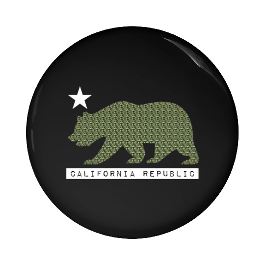 California Bear Pin Buttons