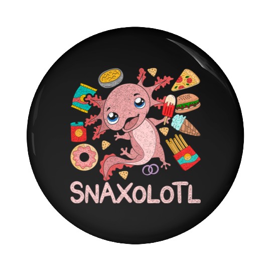 Snaxolotl Funny Gift Tail Lizard Axolotl Pin Buttons