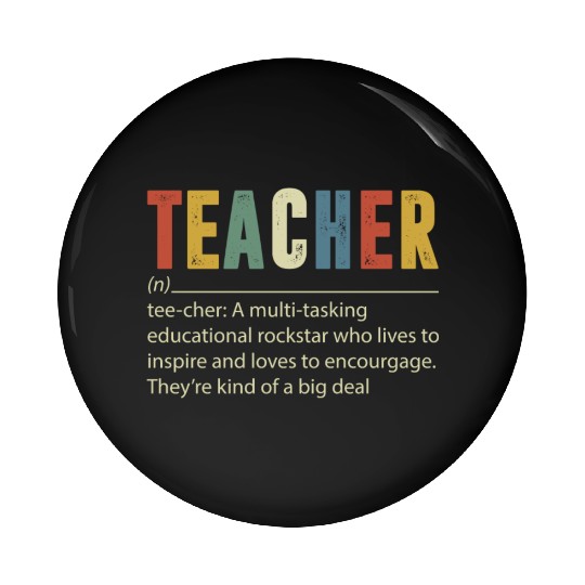 Teacher Multi tasking Educational Rockstar Pin Buttons