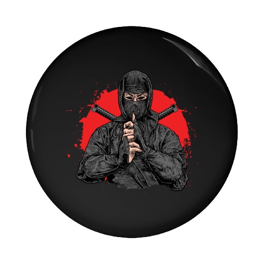 Ninja Samurai Kendo Katana Japan Yakuza Shinobi Pin Buttons