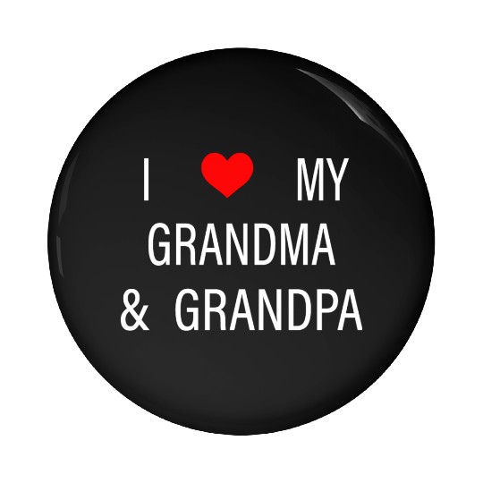 I Love My Grandma and Grandpa Pin Buttons