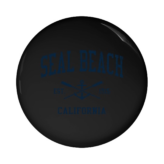 Seal Beach CA Vintage Navy Crossed Oars & Boat Anc Pin Buttons