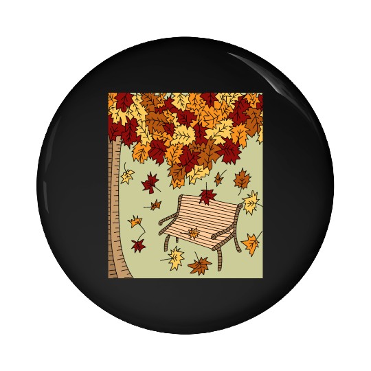 Autumn Colorful Leaves Nature Season Pin Buttons