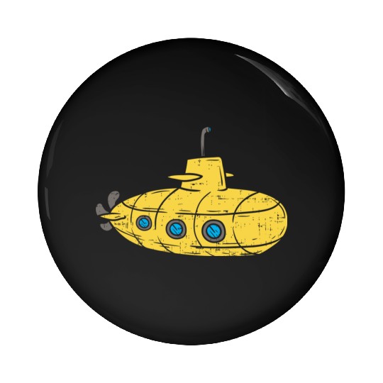 Us Navy Yellow Cartoon Submarine Cute Submariner B Pin Buttons