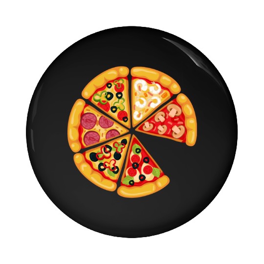 Pizza and Slice Dad and Son Matching Pin Buttons