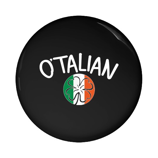 Saint Patricks Day Graphic Shamrocks Irish Italian Pin Buttons