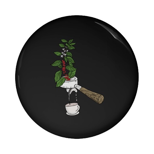 Coffee Plant Sieve Carriers Coffee Design Pin Buttons