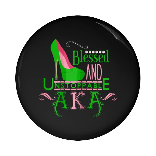 Womens AKA inspired Blessed AKA AKA sorority Alpha Pin Buttons