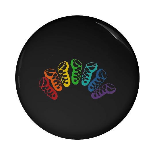 Irish Dance Ghillie Rainbow Pin Buttons