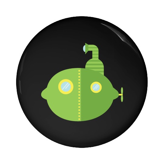 Submarine Lime Pin Buttons