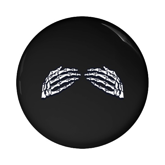 Women's Skeleton Hands Breasts Pin Buttons