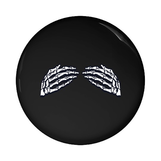 Women's Skeleton Hands Breasts Pin Buttons