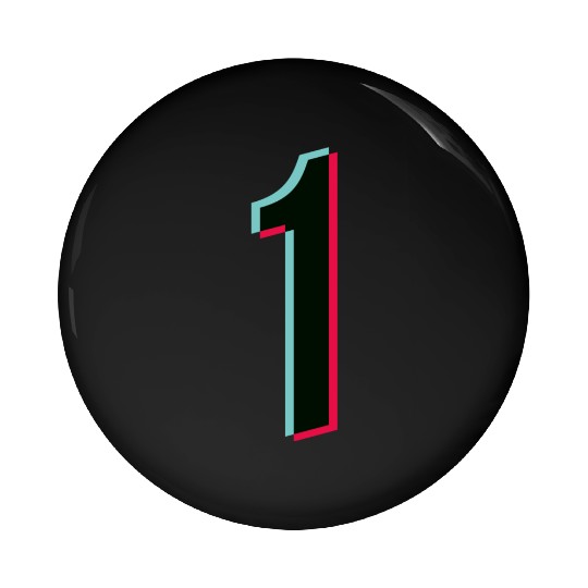 1 - jersey number - Tiktok glitch Pin Buttons