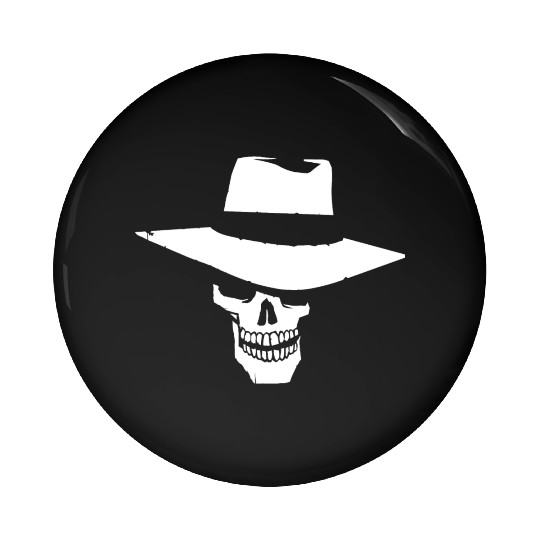 skeleton cowboy Pin Buttons