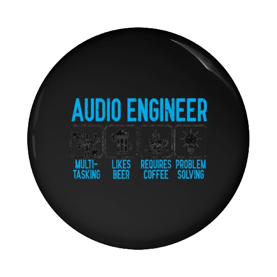 Audio Engineer Daily Plan Sound Engineer Audio Pin Buttons