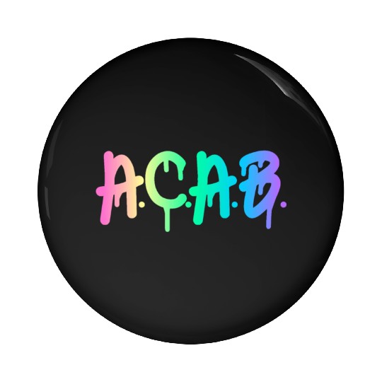 ACAB Rainbow Drip Pin Buttons
