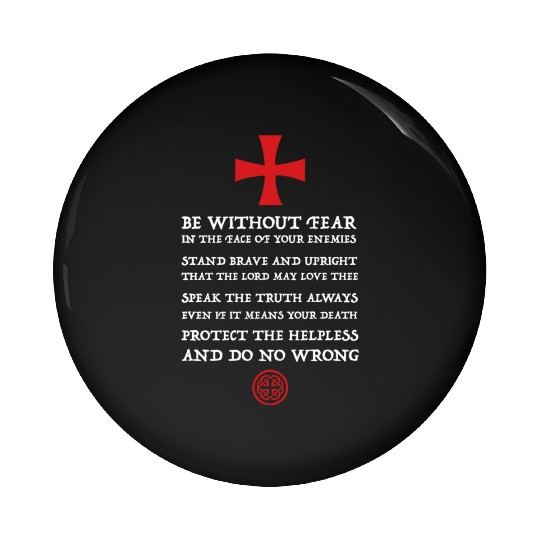 Crusader Knight Knights Templar Code Holy Cross Pin Buttons
