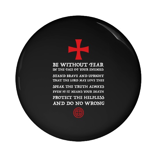 Crusader Knight Knights Templar Code Holy Cross Pin Buttons