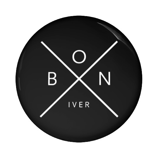 Bon IVER Black Unisex Gift Pin Buttons
