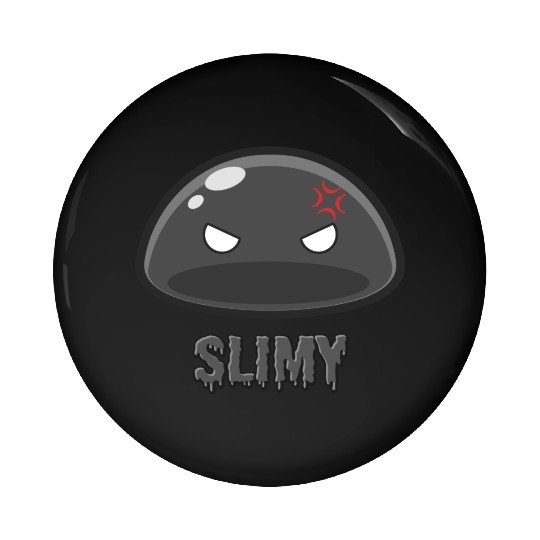 Cute Black Dungeon Slime Monster Weird Anime Pin Buttons