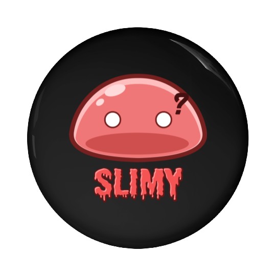 Cute Red Dungeon Slime Monster Weird Anime Pin Buttons
