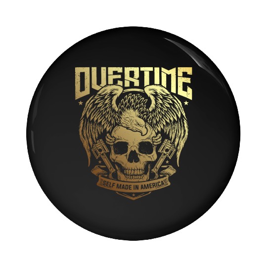 OVER TIME MECANO SELF MADE IN AMERICA Pin Buttons