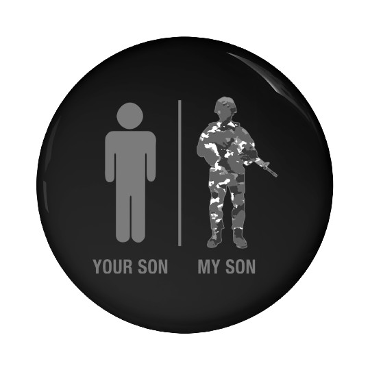 Veteran-Soldier Son Pin Buttons Military Camouflage Your